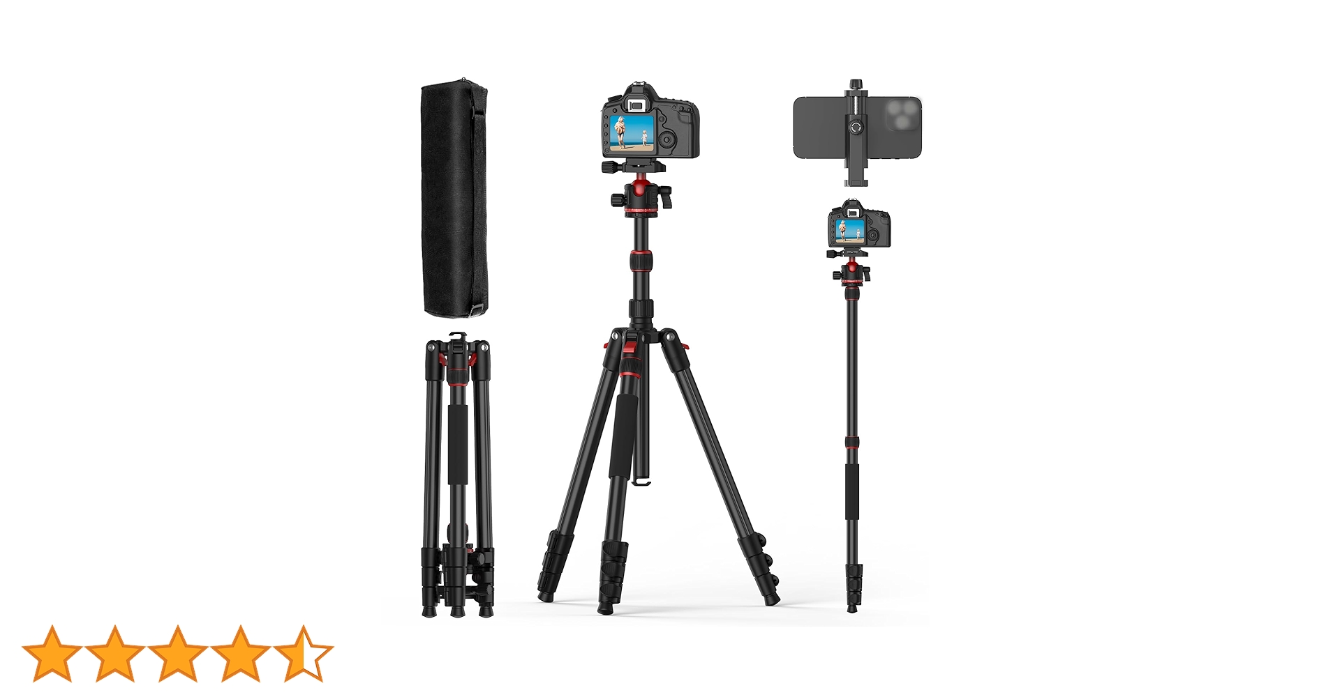 【人気商品】カメラ三脚 Amazon.co.jp: カメラ用三脚 カメラ三脚 1.7M スタンド スタジオ